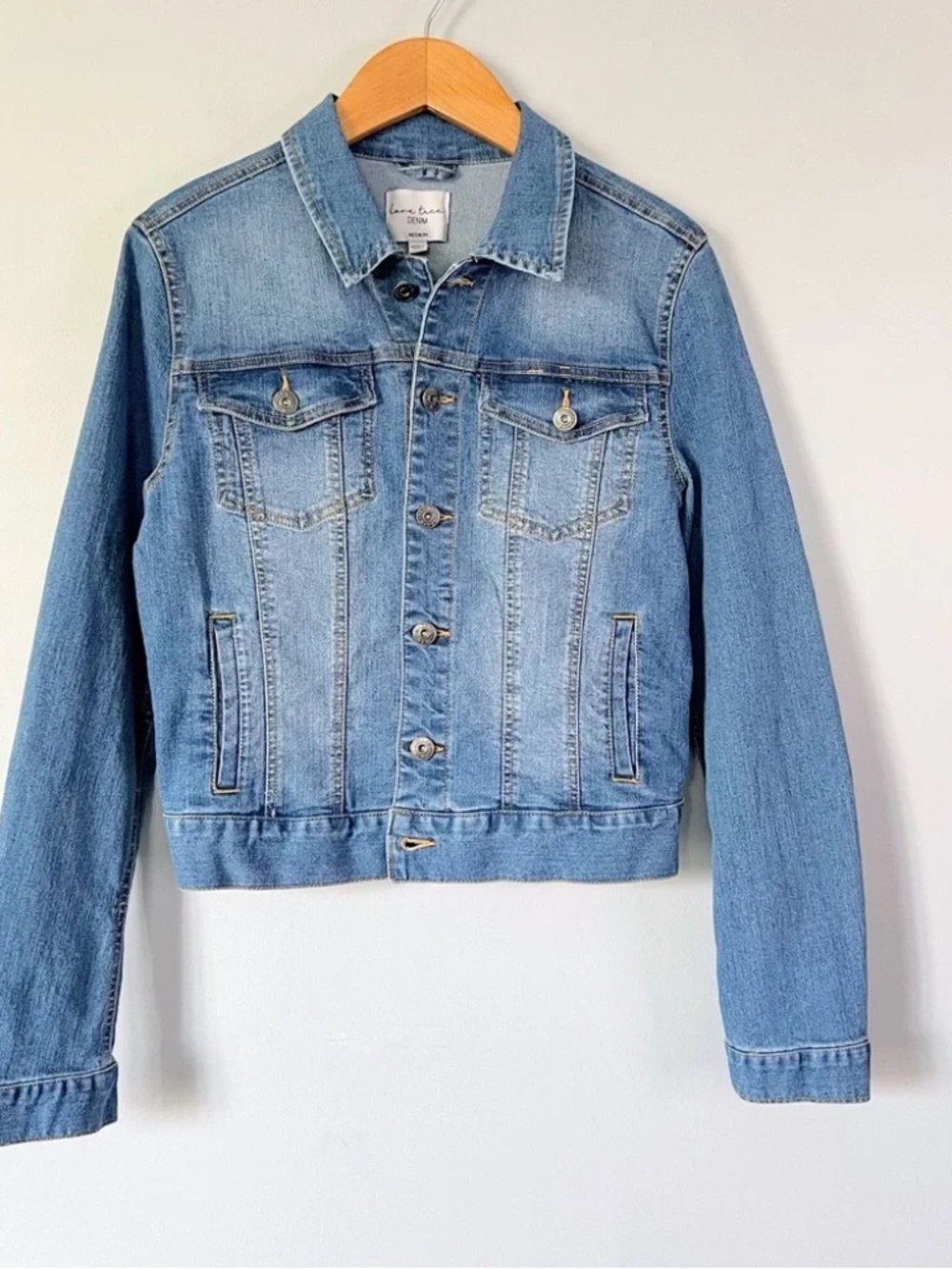 Love Tree Classic Blue Denim Jacket Size Medium